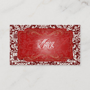 Cartão De Visita PixDezines Fidora Vintage Damask