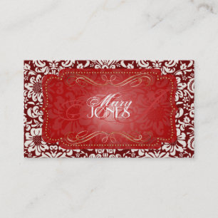 Cartão De Visita PixDezines Fidora Vintage Damask