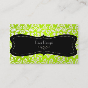 Cartão De Visita PixDezines Haute Coutour Damask, Faux Pearl