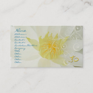 Cartão De Visita PixDezines lírio branco/água, lírio + toalhetes