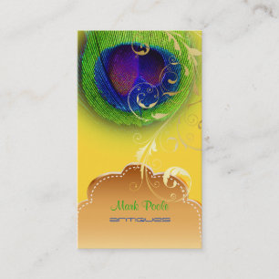 Cartão De Visita PixDezines Olho de Peacock+espiral