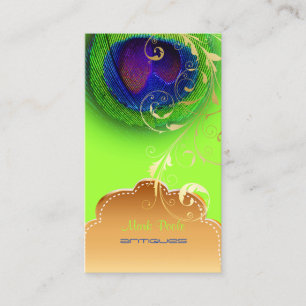 Cartão De Visita PixDezines Olho de Peacock+espiral