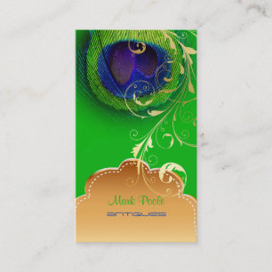 Cartão De Visita PixDezines Olho de Peacock+espiral