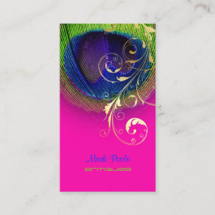 Cartão De Visita PixDezines Olho de Peacock+espiral