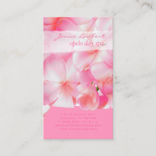 Cartão De Visita PixDezines PINK KONA PLUMERIAS