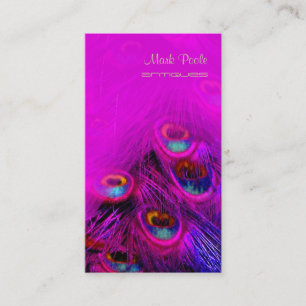Cartão De Visita PixDezines Psychedelic Peacock, Personalize-O!