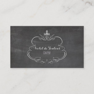 Cartão De Visita PixDezines quadro-negro+pequenas flores