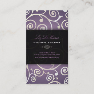 Cartão De Visita PixDezines redemoinhos de cupcakes + lavanda