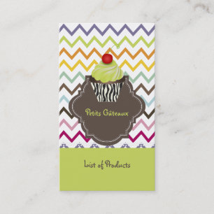 Cartão De Visita PixDezines redemoinhos de limão siciliano cupcake+