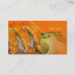 Cartão De Visita PixDezines Sushi de Masago Encrustado