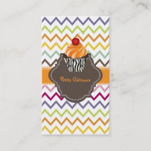 Cartão De Visita PixDezines tangelo espirra cupcake+divisa