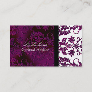 Cartão De Visita PixDezines Tanza Damask/fundo de bricolage/ameixa