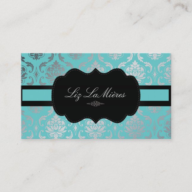 Cartão De Visita PixDezines Vendome Damask (Frente)