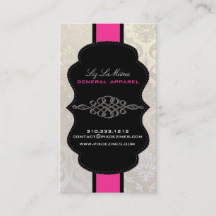 Cartão De Visita PixDezines Vendome Damask, Pérola Estojo