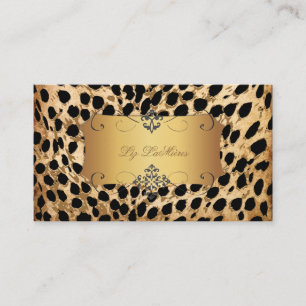 Cartão De Visita PixDezines vintage cheetah+zebra