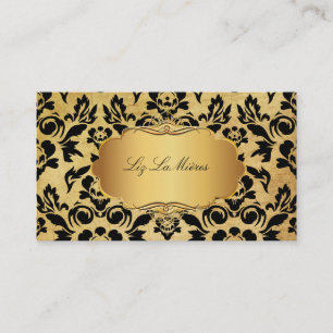 Cartão De Visita PixDezines VINTAGE HAUTE COUTOUR DAMASK