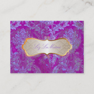 Cartão De Visita PixDezines vintage natasha damask