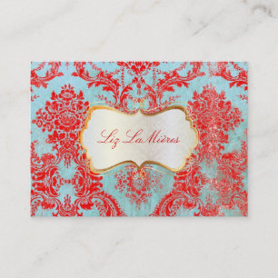 Cartão De Visita PixDezines vintage natasha damask