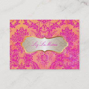 Cartão De Visita PixDezines vintage natasha damask