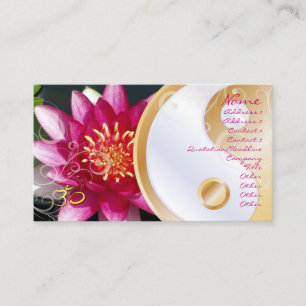 Cartão De Visita PixDezinesFuschia lotus + toalhetes pérola + yin