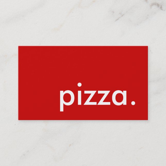 Cartão De Visita pizza. (Frente)