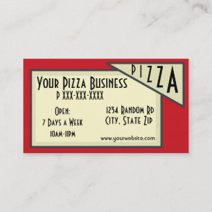 Cartão De Visita Pizza Business White green cards