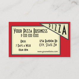 Cartão De Visita Pizza Business White green cards