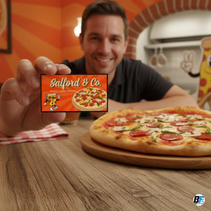 Cartão De Visita Pizza Deliciosa - Personalizável e Profissional