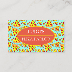 Cartão De Visita Pizza Slices Graphic Pizza Parlor Professional