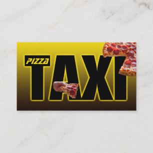 Cartão De Visita Pizza táxi pizza serviço de entrega de pizza táxi 