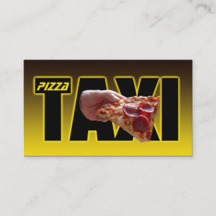 Cartão De Visita Pizza táxi pizza serviço de entrega de pizza táxi 