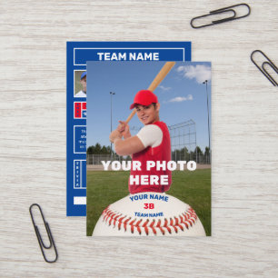 Cartão De Visita Placa Baseball Pessoal (Estatísticas de Bateria P