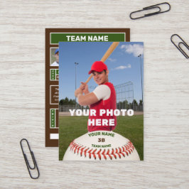 Cartão De Visita Placa Baseball Pessoal (Estatísticas de Bateria Pe