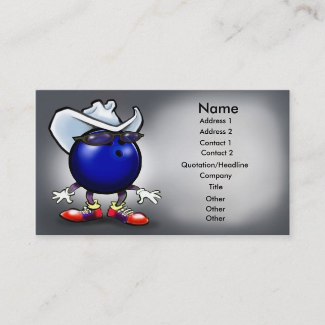 Cartão De Visita Placa boliche (Frente)