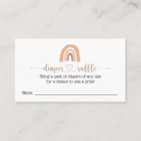 Placa Chá de fraldas Raffle Fralda Arco-Íris Boho