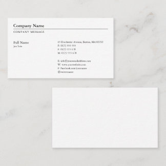 Cartão De Visita Placa clássica profissional