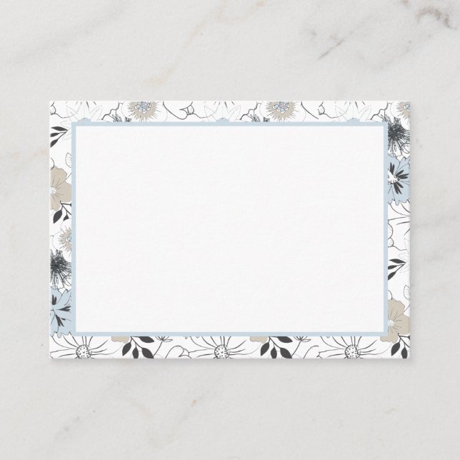 Cartão De Visita Placa de Afirmação Floral para Nota de Tarefa (Frente)