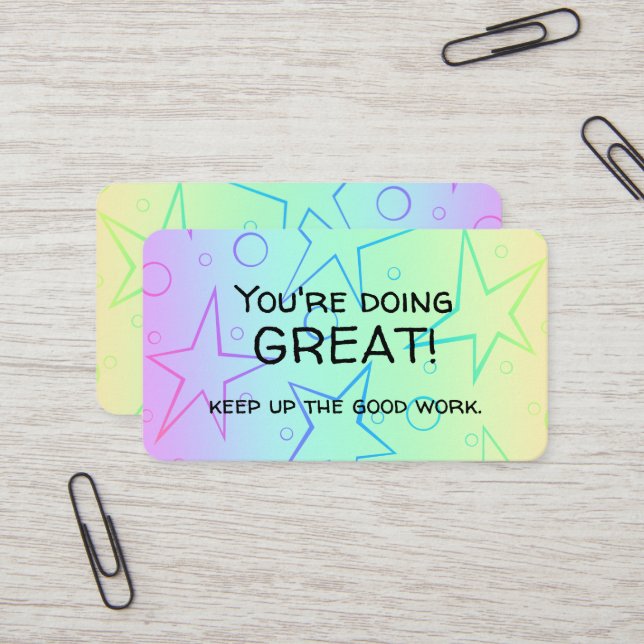 Cartão De Visita Placa de Afirmações (Frente/Verso In Situ)