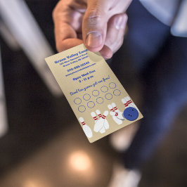 Cartão De Visita Placa de aperto de fidelidade do Beco boliche