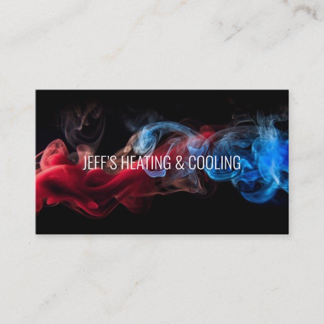 Cartão De Visita Placa de aquecimento e CA | Código Qr (Frente)