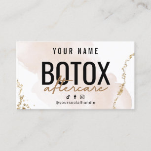Cartão De Visita Placa de assistência depois do Botox Dourada do R