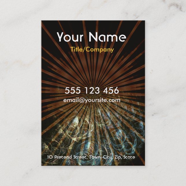 Cartão De Visita Placa de Bolhas Fractais (Frente)