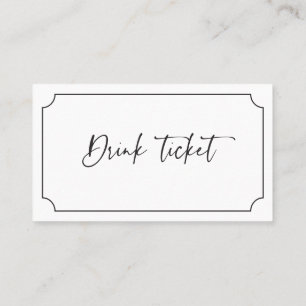Cartão De Visita Placa de Casamento do Token de Recepção de Tíquete