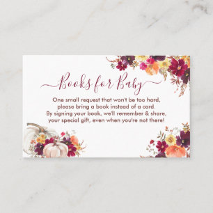 Cartão De Visita Placa de Chá de fraldas de Solicitação de Livro Fl