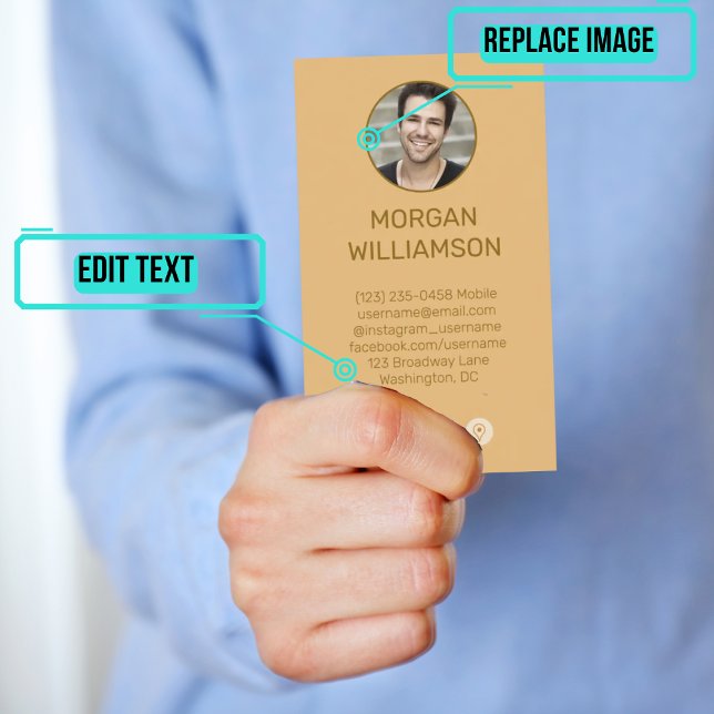 Cartão De Visita Placa de chamada pessoal para Casais (This design has photos of each partner on opposite sides of the card. )