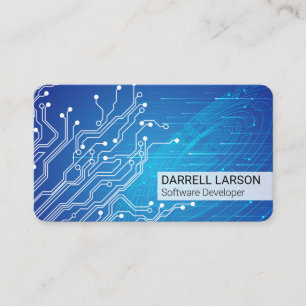 Cartão De Visita Placa de Circuito Tecnologia de IA Engenheiro