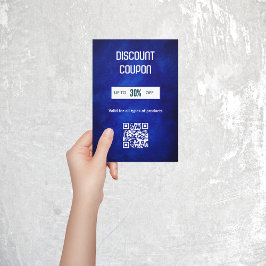 Cartão De Visita Placa de desconto de código QR minimalista