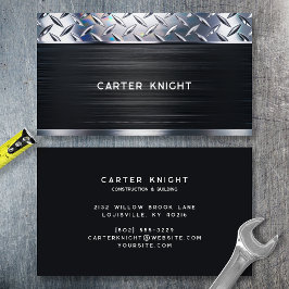 Cartão De Visita Placa de Diamante de Metal Negro