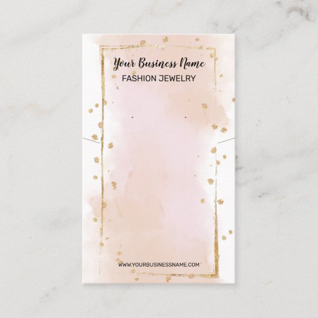 Cartão De Visita Placa de Exibição bonito do Colar de Aquarela (Frente)