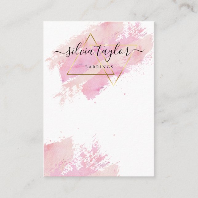 Cartão De Visita Placa de exibição Calliografia Earring Necklace (Frente)